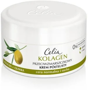 Celia Kolagen przeciwzmarszczkowy krem półtłusty z oliwką 50ml - Kremy do twarzy - miniaturka - grafika 3
