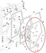 Części i akcesoria do maszyn rolniczych - CNH SZYBA LEWA DRZWI 81871242 - E9NN94032N18BB - miniaturka - grafika 1