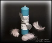 Świece - Magoi Agni Świeca ANIOŁ STRÓŻ - błękitna, zapach fiołków drim19 - miniaturka - grafika 1