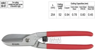 Yato nożyce do blachy, typ angielski (produkt wysyłamy w 24h) YT-1924 - Nożyce i noże - miniaturka - grafika 2