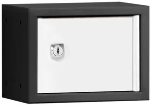 AJ Szafka osobista na cenne przedmioty czarny korpus białe drzwi 150x200x15 101204 - Szafki biurowe AJ Szafka osobista na cenne przedmioty czarny korpus białe drzwi 150x200x15 101204 - Szafki biurowe - miniaturka - grafika 1