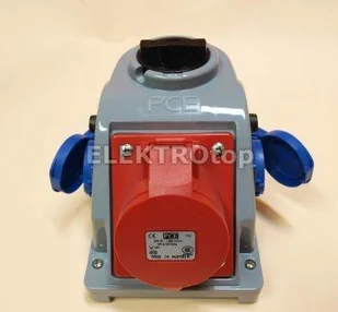 PCE Gniazdo stałe z wyłącznikiem 0-1 32A 5P 400V + 2x2P+Z 230V IP44 COMBO-POL 96062542W 96062542W - Gniazdka elektryczne - miniaturka - grafika 3