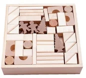 Klocki - B&B KLOCKI drewniane naturalne w skrzynce 92 elementy - miniaturka - grafika 1
