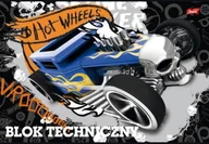 Szkolne artykuły papiernicze - Blok techniczny Hot Wheels A4 10 kartek biały - miniaturka - grafika 1