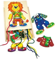 Zabawki interaktywne dla dzieci - Bino Pierwsza przeplatanka Lew Leo - miniaturka - grafika 1