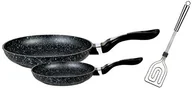 Zestawy garnków i patelni - GSW 457538 Titanium Granit zestaw 2 patelni, odlew aluminium, z łopatką Scala, 50,1 x 29,3 x 5,2 cm, kolor czarny nakrapiany 457538 - miniaturka - grafika 1