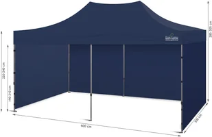 Home&Garden Namiot handlowy 600 x 300 cm granatowy 794224 - Pawilony ogrodowe - miniaturka - grafika 9