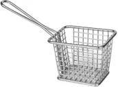 Wyposażenie lokali gastronomicznych - Olympia Koszyk do frytek kwadratowy z rączką | 80 x 100 x 80 mm GASGG866 - miniaturka - grafika 1