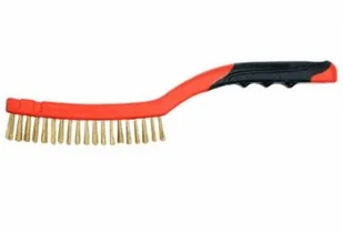 Yato Szczotka druciana, drut mosiężny, 3 rzędy,rękojeść plastikowa YT-6341 - Materiały ścierne - miniaturka - grafika 4