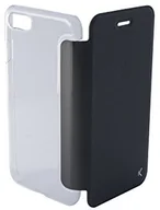 Etui i futerały do telefonów - Ksix b0935fu24 etui ochronne pokrowiec ochronny z przezroczysty do Apple iPhone 7, czarny - miniaturka - grafika 1