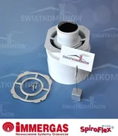 Kominy i akcesoria - Spiroflex Adapter biały Immergas 60/100-80/125 IM złączka do kotła SX-TD80/125AI - miniaturka - grafika 1