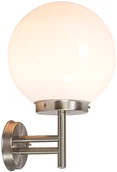 Lampy ogrodowe - QAZQA Nowoczesny kinkiet zewnętrzny stal nierdzewna stal nierdzewna IP44 - Sfera - miniaturka - grafika 1