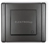 Wyłączniki światła i elektryczne - Karlik Łącznik zwierny dzwonek grafitowy 11FWP-4 - miniaturka - grafika 1