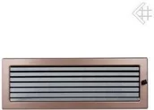 Akcesoria kominkowe - Kratki.pl Kratka kominkowa galwanizowana miedź galwaniczna 17x49 z żaluzją 6674- - miniaturka - grafika 1