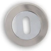 Szyldy i rozety - Kuchinox Rozeta okrągła POD KLUCZ SATYNA/CHROM LJK 101A - miniaturka - grafika 1