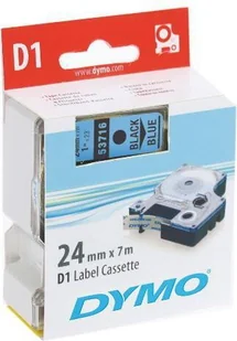 Dymo Taśma D1-24mm/7m, czarny/niebieski S0720960 - Tablice BHP - miniaturka - grafika 3
