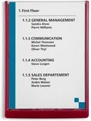 Systemy ekspozycyjne i znaki informacyjne - Durable Tabliczka przydrzwiowa Click Sign A4 210x297 mm czerwona - miniaturka - grafika 1