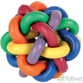 Zabawki dla psów - Trixie Piłka pleciona z kauczuku dla psa 10cm - miniaturka - grafika 1