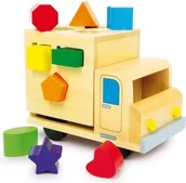 Klocki - Small Foot Design Samochód cieżarowy z figurami geometrycznymi 6483 - miniaturka - grafika 1