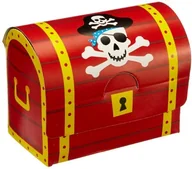 Kinder party - AMSCAN skrzynia piracka z tektury, 8 sztuk 399900 - miniaturka - grafika 1