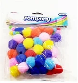 Dekoratorstwo - Brewis Pompony 10,15,20,25 mm POM08 mix kolorów - miniaturka - grafika 1