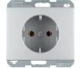 Gniazdka elektryczne - Berker GNIAZDO POJEDYNCZE SCHUKO ALUMINIUM K.5 - 47157003 - miniaturka - grafika 1