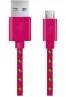 Kable USB - Esperanza Kabel USB Micro USB - USB A1 m Różowo-zielony EB175PG (EB175PG - 5901299916513) - miniaturka - grafika 1