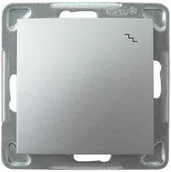 Wyłączniki światła i elektryczne - Ospel Wyłącznik ścienny IMPRESJA MODUŁ schodowy srebro - miniaturka - grafika 1