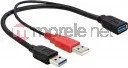 Delock Kabel USB 83176 USB 3.0 USB 3.0 0,30m kolor czarny - Kable komputerowe i do monitorów - miniaturka - grafika 2