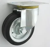 Kółka i bloczki - Zabi Koło metalowo-gumowe w obudowie skrętnej fi 140 - miniaturka - grafika 1