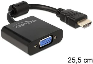 Delock Adapter HDMI-A(M)-> VGA(F) 25cm 65512 - Adaptery i przejściówki - miniaturka - grafika 4