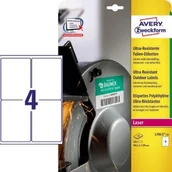 Etykiety do drukarek - Avery Zweckform Etykiety ZWECKFORM Polietylenowe Ultra Wytrzymałe 99,1x139mm 10 - miniaturka - grafika 1