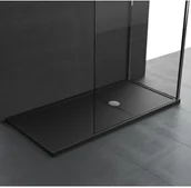 Brodziki prysznicowe - Novellini Olympic Plus 180x80 czarny OL18080428 - miniaturka - grafika 1