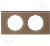 Klawisze i ramki - Legrand 069462 CELIANE RAMKA SZKŁO MOKKA X2 POZ/PIO - miniaturka - grafika 1