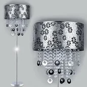 Lampy stojące - Rabalux Abażurowa OPRAWA Podłogowa DELILA 4587 +1300 IP20 Szary przezroczysty - miniaturka - grafika 1