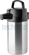 Wyposażenie lokali gastronomicznych - Helios inox Dyspenser ze stali nierdzewnej, z pompką 2,5 l, | , Coffeestation HEL - miniaturka - grafika 1