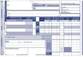 Druki akcydensowe - Michalczyk&Prokop Druk Faktura VAT Korygująca A5 107-3 nowa MP537 - miniaturka - grafika 1
