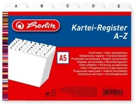 Przekładki do segregatorów - Herlitz PRZEKŁADKI KARTOTEKOWE A5 A-Z BIAŁE - miniaturka - grafika 1