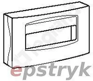 Kanały kablowe - Legrand DLP Ramka do 8 modułów S300 biała, 010985, - miniaturka - grafika 1