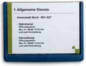 Systemy ekspozycyjne i znaki informacyjne - Durable Tabliczka przydrzwiowa Click Sign A5 210x148,5 mm granatowa - miniaturka - grafika 1