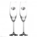 Kieliszki - Crystaljulia Kieliszki kryształowe do szampana "srebrne gody" 220 ml 2 sztuki 49 - miniaturka - grafika 1
