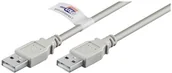 Kable USB - Wentronic Certyfikowany kabel USB Szary (wtyczka A do A wtyk) 2 m, szary - miniaturka - grafika 1