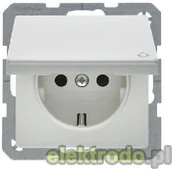Gniazdka elektryczne - Berker Gniazdo z uziemieniem SCHUKO z pokryw - Q.1 (47516089) - miniaturka - grafika 1