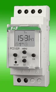 F&F zegar sterujący programowalny - astronomiczny z programowalną przerwą nocną (dwukanałowy) PCZ-526 - Programatory czasowe - miniaturka - grafika 6