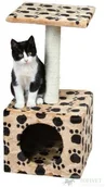 Drapaki dla kotów - Trixie Drapak Domek stojący Zamora beżowy z odciskiem łap - miniaturka - grafika 1