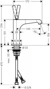 Hansgrohe Citterio E 36101000 - Baterie umywalkowe - miniaturka - grafika 2