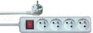 EMOS Listwa zasilająca Przedłużacz z wyłącznikiem i uziemieniem 4 gniazda 7m biały P1417 - Listwy zasilające EMOS Listwa zasilająca Przedłużacz z wyłącznikiem i uziemieniem 4 gniazda 7m biały P1417 - Listwy zasilające - miniaturka - grafika 2