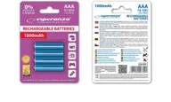 Ładowarki i akumulatory - Esperanza EZA102B Akumulatorki Ni-MH AAA 1000MAH 4 SZTUKI - NIEBIESKIE EZA102B - 5901299923207 - miniaturka - grafika 1