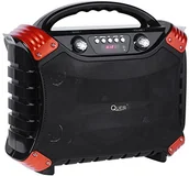 Akcesoria do MP3 - Quer Poprzeczny kom0837 Przenośny zestaw głośników z MP3, Bluetooth, radio FM, karaoke Czarny KOM0837 - miniaturka - grafika 1