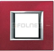 Klawisze i ramki - Bticino Ramka prostokątna lakierowana 2 moduły - Btcino Axolute HA4802BG - miniaturka - grafika 1